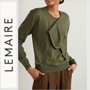 LEMAIRE Wool blend Cardigan Sweater Layered Medium